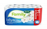 Toalettpapír, 2 rétegű, kistekercses, 16 tekercs, TENTO Family White, fehér (KHH755)