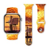 watchmyband Van Gogh és a naplemente mintás szilikon szíj