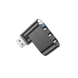 3 portos USB elosztó Borofone DH3 fekete