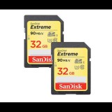 32GB SDHC Sandisk Extreme UHS-I U3 CL10 2db (SDSDXVT-032G-GNCI2) (SDSDXVT-032G-GNCI2) - Memóriakártya