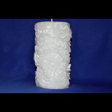 3ba HomeStyle Virágdíszítéses Esküvői Fehér Gyertya 12.5 cm