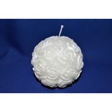 3ba HomeStyle Virágos Gömb Esküvői Fehér Gyertya 9 cm