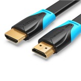 4K HDMI 2.0 kábel 1 méter lapos kialakítás Flat Vention VAA-B02-L100 fekete