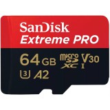 64GB SanDisk Extreme Pro MicroSDXC 200MB/s +Adapter (SDSQXCU-064G-GN6MA) - Memóriakártya
