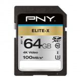 64GB SDXC PNY Elite-X CL10 memóriakártya (P-SD64GU3100EX-GE) (P-SD64GU3100EX-GE) - Memóriakártya