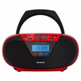 Aiwa BBTU-400RD hordozható CD lejátszó fekete-piros