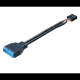 Akasa USB3.0 - USB2.0 átalakító 10cm (AK-CBUB19-10BK) (AK-CBUB19-10BK) - Átalakítók