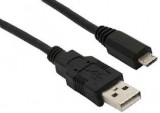 Alternatív Informatikai adatátviteli és mobiltelefon töltő kábel, USB A dugó - micro USB dugó 5pólusú ew04834