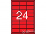 APLI 3 pályás színes etikett, 70 x 37 mm, piros, 480 etikett/csomag