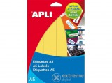 APLI körcímke, 16 mm átmérő, sárga, A5, 88 etikett/lap, 704 etikett/csomag