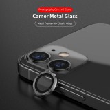 Apple iPhone 14/14 Plus Lito S+ 3D Fém Kamera Védő Üvegfólia - Fekete