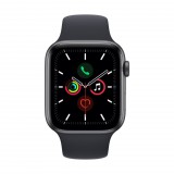 Apple Watch SE (v2) GPS 44mm asztroszürke alumíniumtok, éjfekete sportszíj (MKQ63HC/A) (MKQ63HC/A) - Okosóra