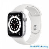 Apple Watch Series 6 GPS 40mm Silver Aluminium Case with White Sport Band - Regular (MG283HC/A)