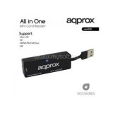 APPROX Kártyaolvasó - All-in-one Mini kártyaolvasó (Micro SD/ SD/ MS/MS-PRO/ MSDuo/ M2) Fekete (APPCR01B)