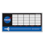 Ars Una NASA órarend, 23x11 cm, kétoldalas, fekete