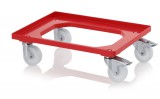 AUER Szállító Roller Polyamid Kerekekkel Ro 64 Pa Fe piros