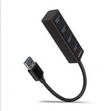 AXAGON HUE-M1A USB3.2 Hub 4-port metal black (HUE-M1A) - USB Elosztó