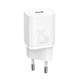 Baseus Super Si 1C gyors hálózati töltő USB-C 25W Power Delivery Quick Charge fehér (CCSP020102)