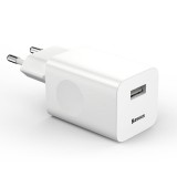 Baseus töltő gyorstöltő, USB, QC 3.0, 24 W (fehér)