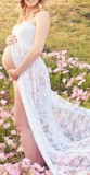 Bm Hófehér, csipkés kismama ruha fotózásra (M) - TÖBB MÉRETBEN