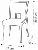 CamelGroup Ambra szék, sötétszürke színű műbőrrel - nyírfa
