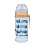 Canpol babies Canpol Sport itatópohár cseppmentes szívószállal 350 ml (12h+) - Autók - Kék-sárga