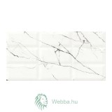 Cersanit Arce White Structure Fürdőszoba/konyha csempe Fényes, fényes, fehér, márványutánzat, 29,7 x 60