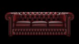 Chesterfield 3-személyes ággyá alakítható kanapé, standard bőrrel