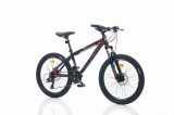 Corelli Snoop 5.2 24 MTB gyerek könnyűvázas kerékpár Fekete-Piros