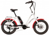 Corratec Life S elektromos kerékpár, fehér-piros, láncváltó használt 227 km