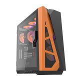 Darkflash DLZ31 ATX, Micro-ATX, ITX, max. 390 mm GPU Fekete-Narancs ablakos számítógépház