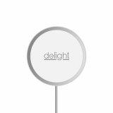 Delight Mágneses vezeték nélküli töltőpad (Type-C, ezüst)
