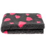 Dogledesign DryBed VetBed A+ - Csúszásmentes kisállatfekhely - grafit rózsaszín szívekkel