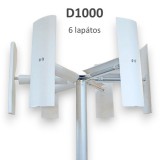Domos Függőleges szélgenerátor D1000 vertikális tengelyű 6 lapátos szélkerék áramtermelésre 24V 36V 1000W