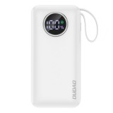 Dudao powerbank 10000mAh USB-A / USB-C 22.5W with built-in Lightning cable and USB-C white (K15sW)