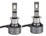 E-Zone Head LED autó fényszóró izzó pár, H1 típusú, készlet/szett, 2db, 8000Lumen, CANBUS, 6500K hideg fehér, ezüst szín
