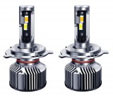 E-Zone LED autó fényszóró izzó pár, H4 típusú, készlet/szett, 2db, színhőmérséklet változtatható, CANBUS, 60W, hideg fény/meleg fény, szürke
