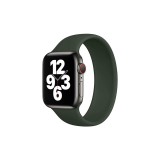 Egyéb Szilikon körpánt óraszíj Apple Watch 1-3: 38 mm/Watch 4-6: 40 mm/Watch 7: 41 mm M-es méret sötétzöld