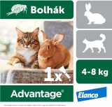 Elanco Advantage rácsepegtetõ oldat nagytestû macskáknak és nyulaknak A.U.V. (0,8 ml)