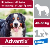 Elanco Advantix spot on - rácsepegtető oldat 40-60 kg közötti kutyáknak A.U.V. 1 db 6 ml ampulla nyitott dobozból