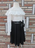 Elegáns hosszú ujjú fekete-fehér ünneplő ruha (98/104) - TÖBB MÉRETBEN