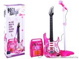 Elektromos Gitár Gyerekeknek Mikrofonnal-Rózsaszín