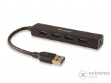 Equip Life USB Hub 4 portos USB3.0, fekete (128953)