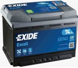 EXIDE Excell 12V 74Ah 680A jobb+ autó akkumulátor