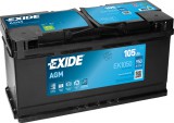 EXIDE Start-Stop AGM 12V 105Ah 950A jobb+ autó akkumulátor