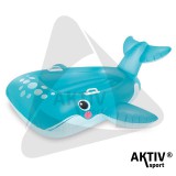 Felfújható strandmatrac kék bálna Intex