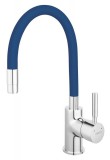 FERRO Zumba - Álló mosogató csaptelep flexibilis kifolyócsővel, klasszikus kék