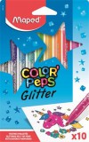 Filctoll készlet, 2,8 mm, csillámos, MAPED Color&#039;Peps Glitter, 10 különböző szín (IMA847110)