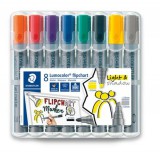 Flipchart marker vegyes készlet, 2/2-5 mm, STAEDTLER Lumocolor&reg; 356, 8 különböző szín (TS356SWP8)