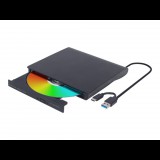 Gembird külső DVD író fekete (DVD-USB-03) (DVD-USB-03) - Optikai meghajtó